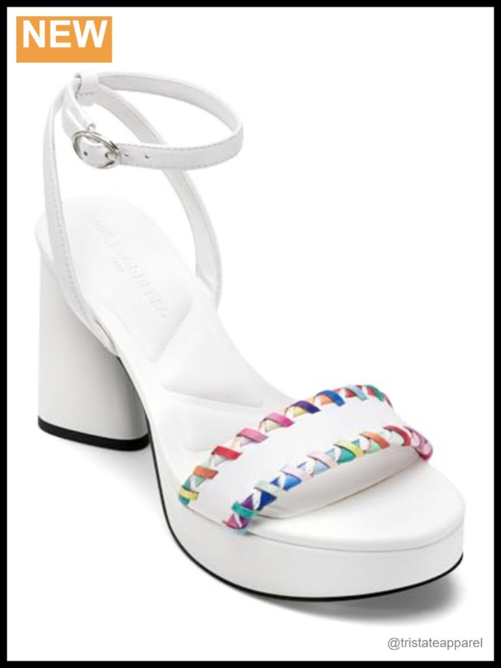 Karl Lagerfeld Platform Ankle Strap Sandal Cushioned Insole